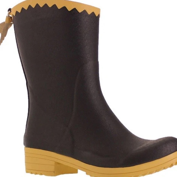Sanita Shoes - Sanita Danish Clog Black Rubber Calf Rain Boots 36